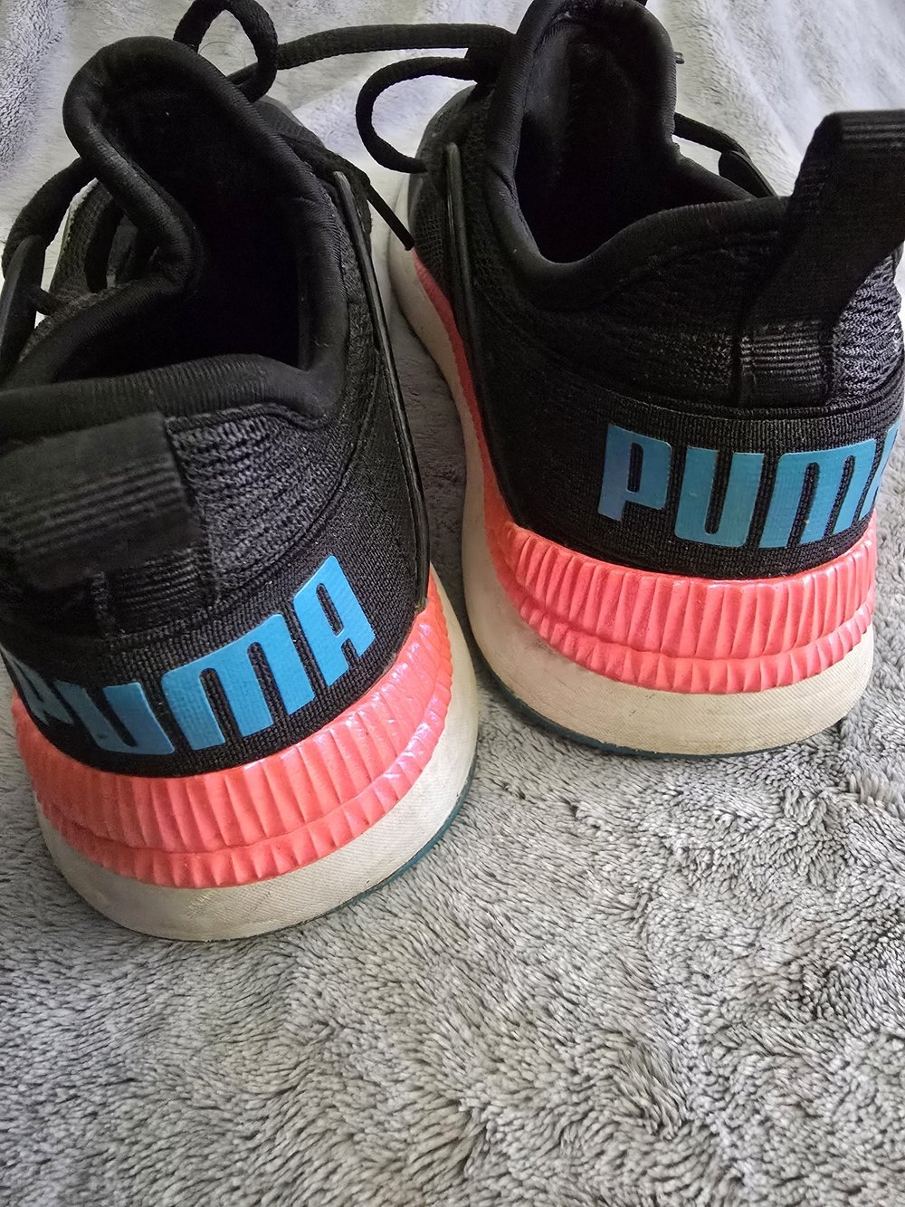 Puma Pacer Next Cage Black Athletic Shoes with White Logo Accent - Picture 3 of 6